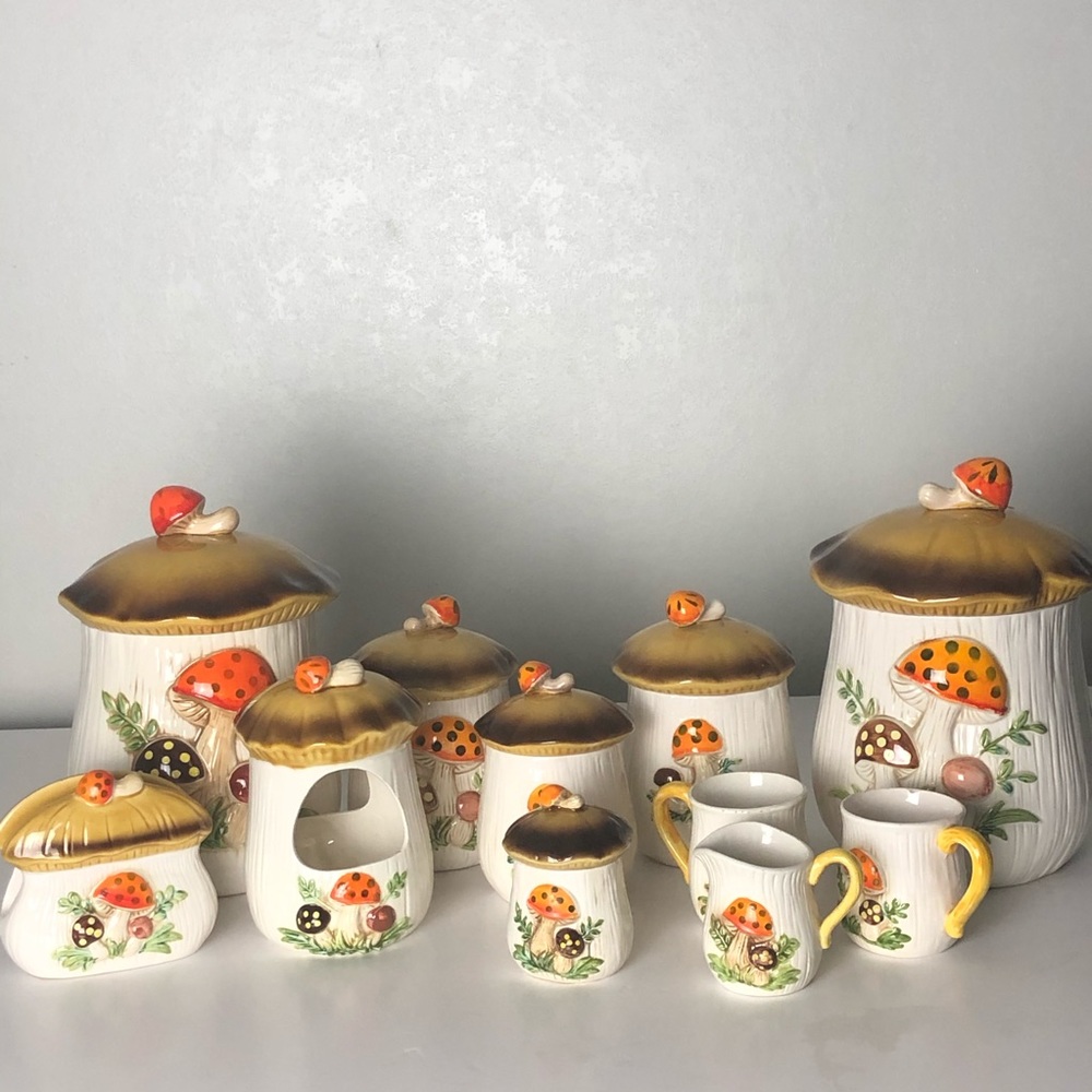 Merry Mushroom Vintage Canister Sears Roebuck